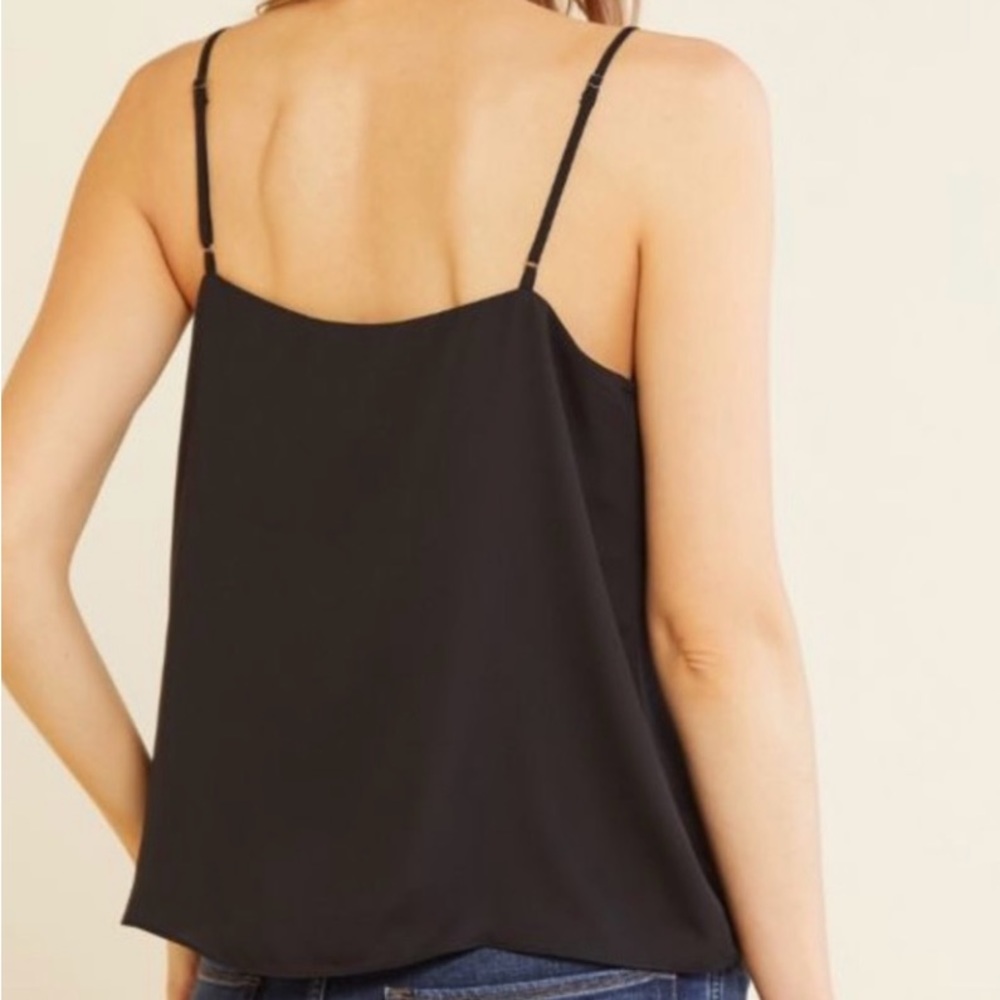 (M) Allison Joy lace trim black camisole